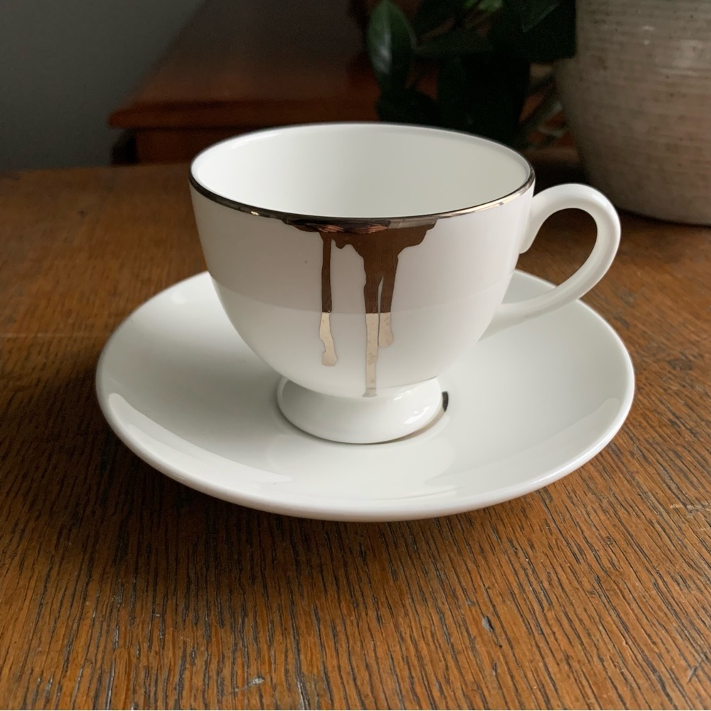 Teacup and Saucer fine bone china Reiko Kaneko